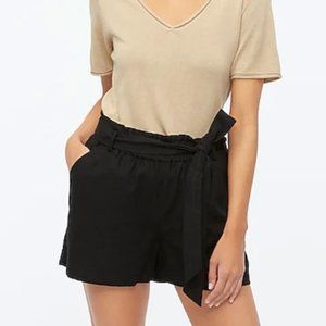 J. CREW Paper Bag Shorts in Black